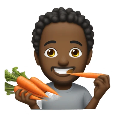 kendrick lamar very happy eating a many bunches of carrot sticker