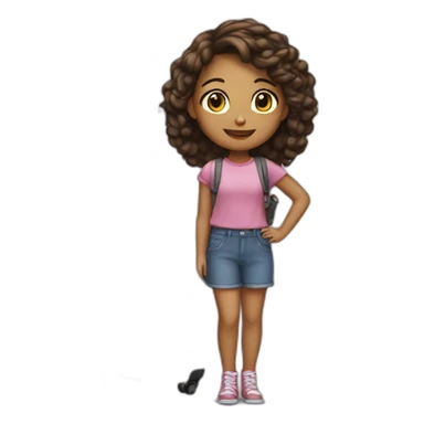 girl luggage sticker