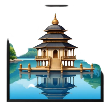 Lake in indian style sticker