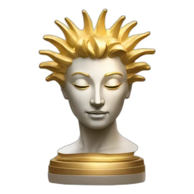 Statue, rays of light from eyes, sculpture, western style sculpture, majestic sticker