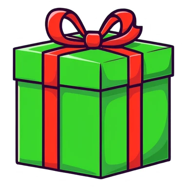 red gift box sticker