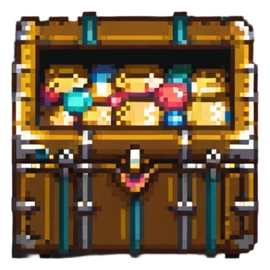 Treasure chest with gold sticker