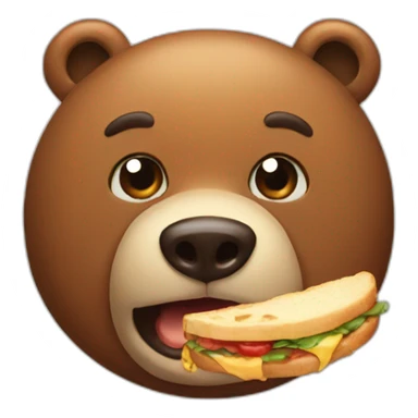 an hungry bear sticker
