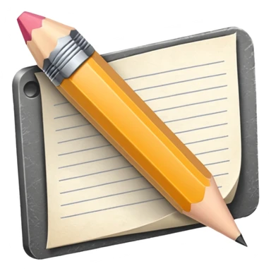 pencil writing on paper sticker