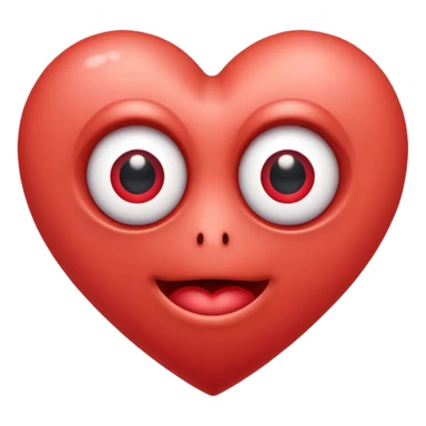 a heart with googly eyes sticker