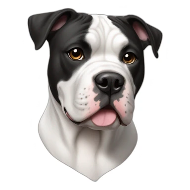black-and-white-american-bulldog sticker