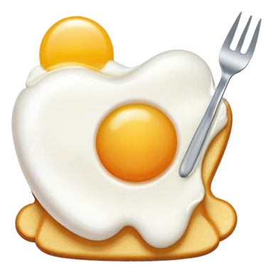 Happy tooth sitting on a fried egg sticker