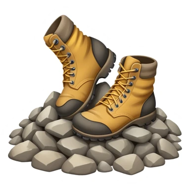 Foot kicking through a pile of rocks sticker