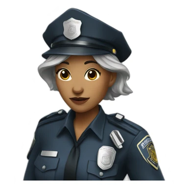 rat woman police sticker