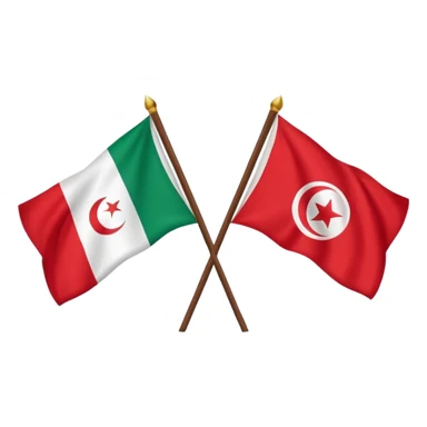 Yes, you can mix the flag emojis of Algeria with that of Tunisia in Moji Edit.  sticker