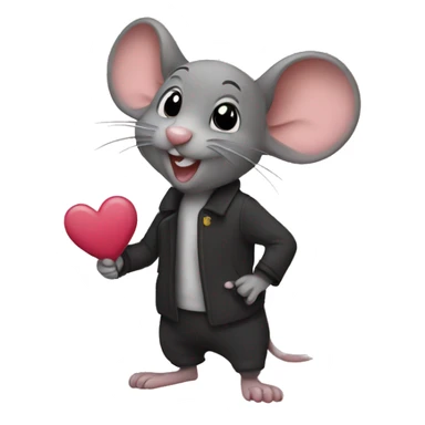 Mouse love sticker