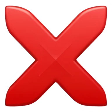 red X sticker