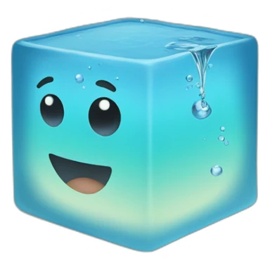 cube with water sticker