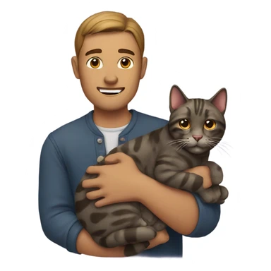 man brindle cat sticker