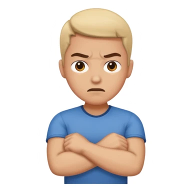 crossing arms angrily  sticker