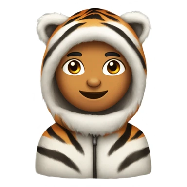 Eskimo dressed as tiger sticker