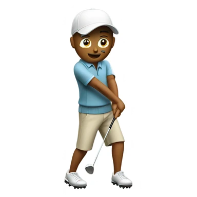 Golf player whiffin the ball sticker