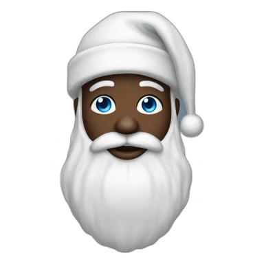 black santa with and blu eyes sticker