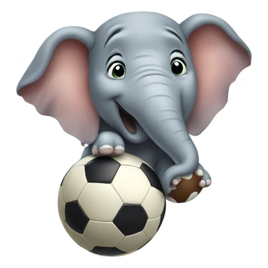 Elephant juggling soccer ball sticker