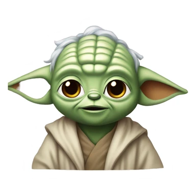 mix of yoda and unicorn sticker