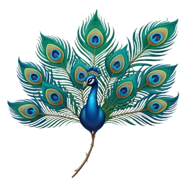 Peacock feather sticker