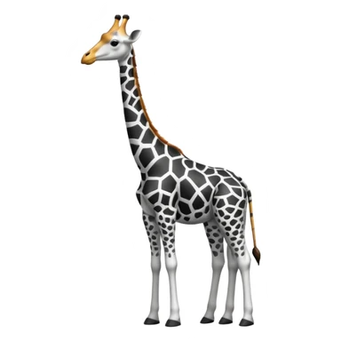 Girafe avec des trait noir et blanc minimaliste et soigné sticker