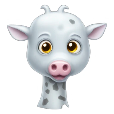 Ghost of a giraffe pig sticker