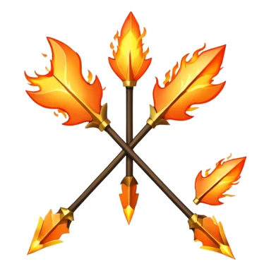 arco de flechas de fuego parecido al de los juegos del hambre sticker