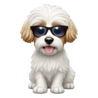 Cavachon with sunglasses sticker