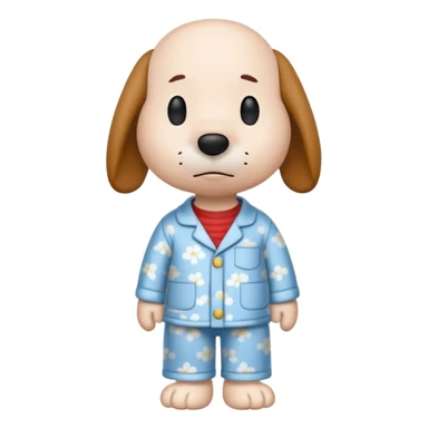 Snoopy in pajamas  sticker
