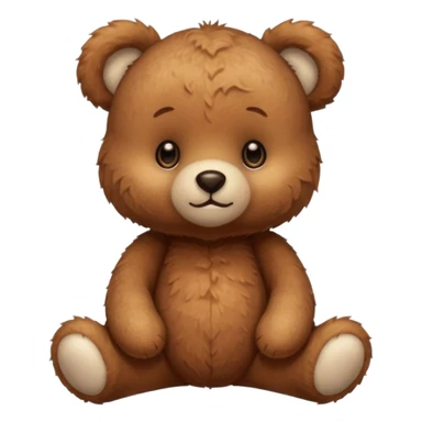 cute brown teddy bear aesthetic sticker