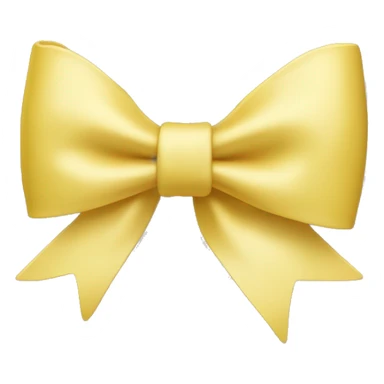 Light yellow bow on light yellow bow sticker