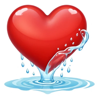The heart beating in the flowing river sticker