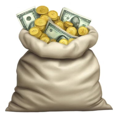 a bag of money sticker