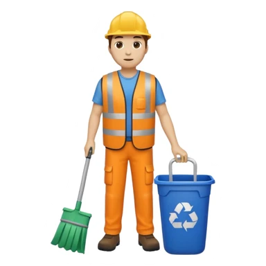 waste-management, safety vest, trash picker, cleaning up trash, full body sticker