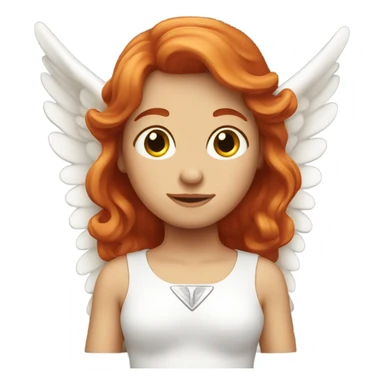 Red headed angel  sticker