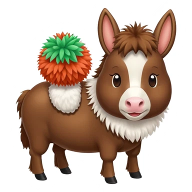 mules with a pom-pom sticker