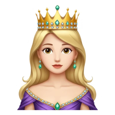Queen – Elegant woman with jeweled crown and gown sticker