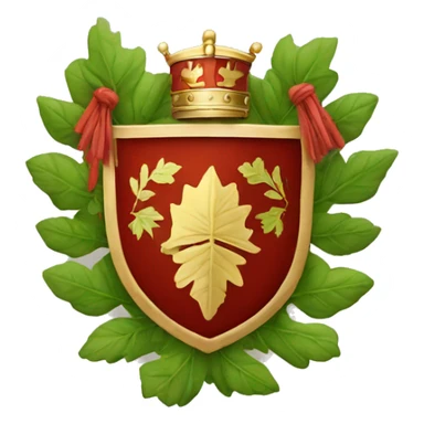 Coat of arms with leafs  sticker