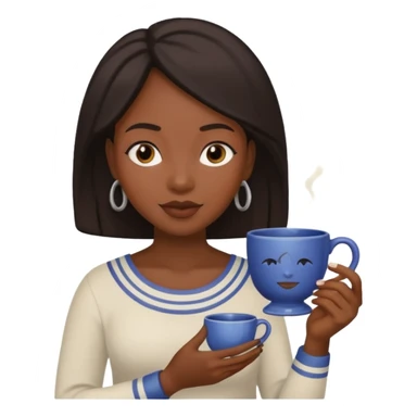 black womanPeople Holding Cup sticker