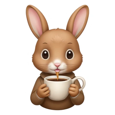 Conejo bebe cafe sticker