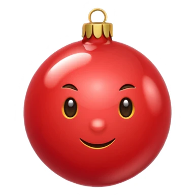 Christmas red ball sticker