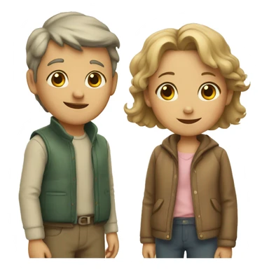 young child and old lovers sticker