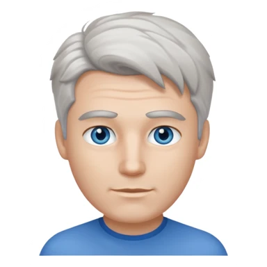 white man salt and pepper hair sticker