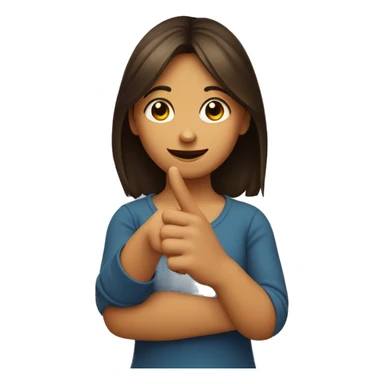 a girl making an L with the thumb and forefinger of her 2 hands sticker