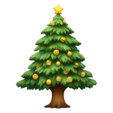 New Year tree sticker
