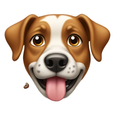 Dog with poop sticker