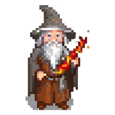 Gandalf wizard casting fire sticker