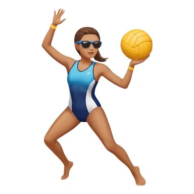 Someone playing volleyball sticker