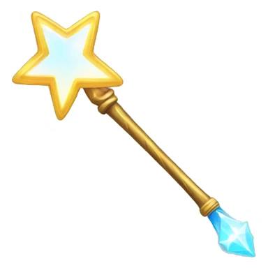 wand with magical shining around it sticker